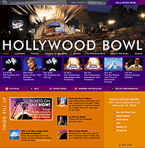 Thumbnail of Hollywood Bowl website.