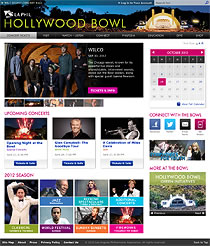 Thumbnail of Hollywood Bowl website.