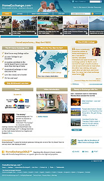 Thumbnail of HomeExchange website.