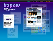Thumbnail of kapow, inc. website.
