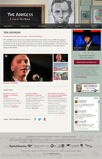 Thumbnail of The Address website.