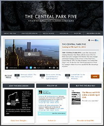 Thumbnail of The Central Park Five website.