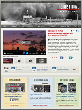 Thumbnail of The Dustbowl website.