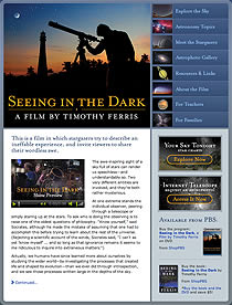 Thumbnail of Seeing in the Dark website. Click to launch the website in new window.