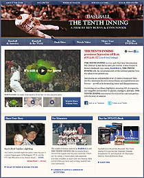 Thumbnail of Baseball: The Tenth Inning website.
