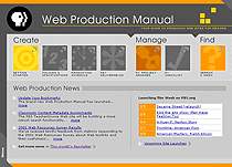 Thumbnail of Web Production Manual website.