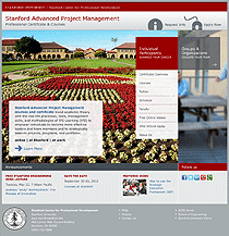Thumbnail of Advanced Project Management website.