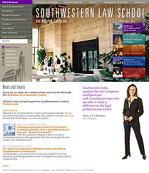 Thumbnail of Southwestern Law School website.