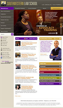 Thumbnail of Southwestern Law School website.